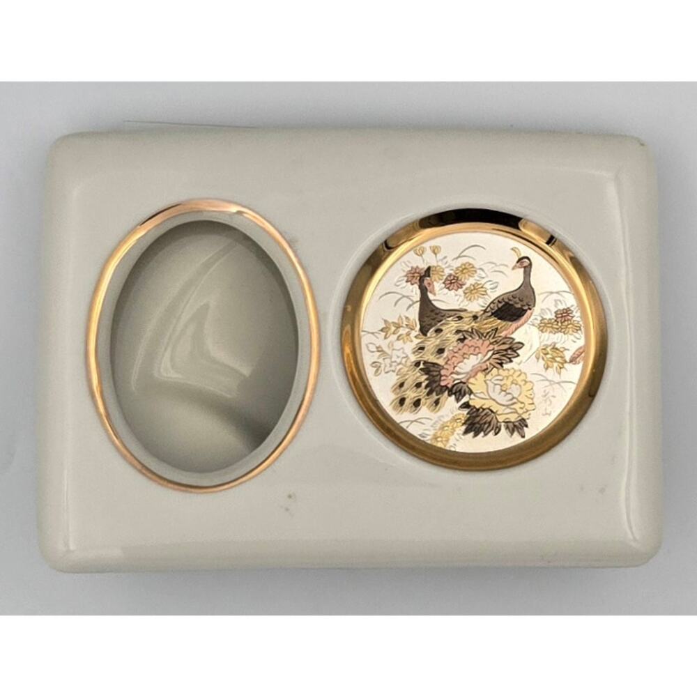 Elegant Japanese Chokin Art Picture Frame 24k Gold Edged with 2 inch Photo Space